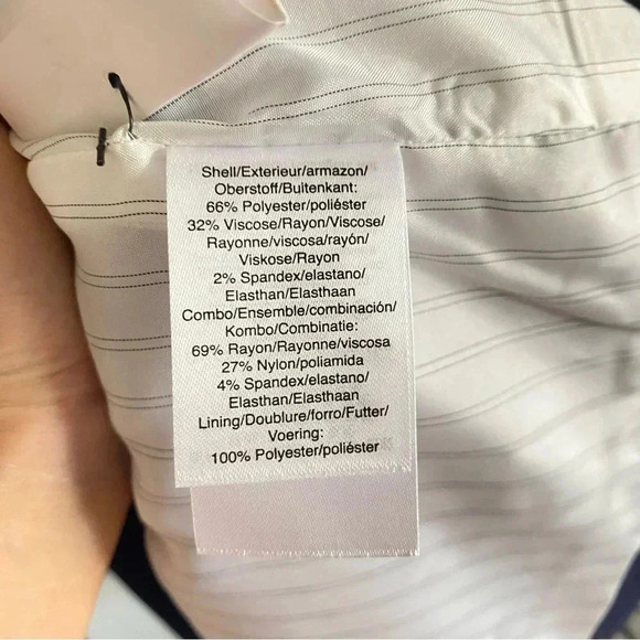 DKNY Women's Long Sleeve One Button Check Jacket Toffee Sz 6 - Picture 4 of 11